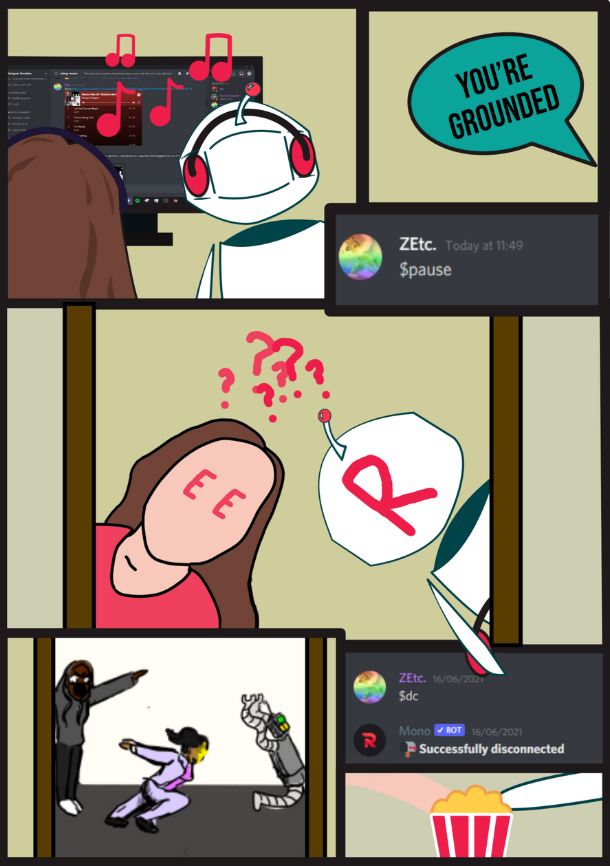 Doodlebot getting grounded comic